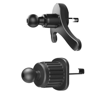 Picture of ThtRht 2 Pack Air Vent Clips Universal Car Mount 0.67in 17mm Joint Ball Head Base Stander Grip Holder Air Outlet Hook Lock Replacement for GPS Bracket Phone Wireless Charger Clamp