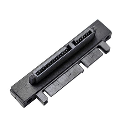 Picture of CY 90 Degree Down Angled SATA 22Pin 7+15 Male to SATA 22P Female Extension Convertor Adapter