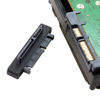 Picture of CY 90 Degree Down Angled SATA 22Pin 7+15 Male to SATA 22P Female Extension Convertor Adapter