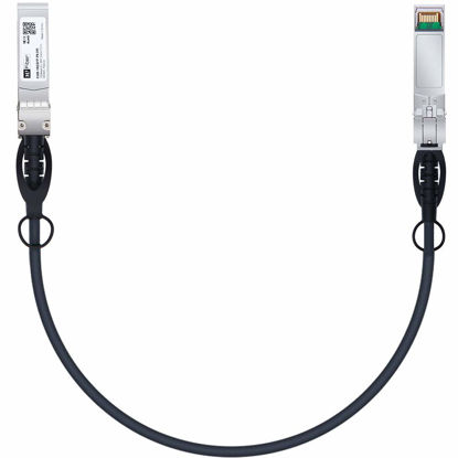 Picture of 1.25G SFP Cable, SFP DAC, 0.25-Meter(0.8ft), 1GBASE-CU Passive Direct Attach Copper Twinax Cable for Cisco SFP-H1GB-CU0.25M, Meraki, Ubiquiti,UniFi, Mikrotik, Fortinet, Netgear, D-Link and More