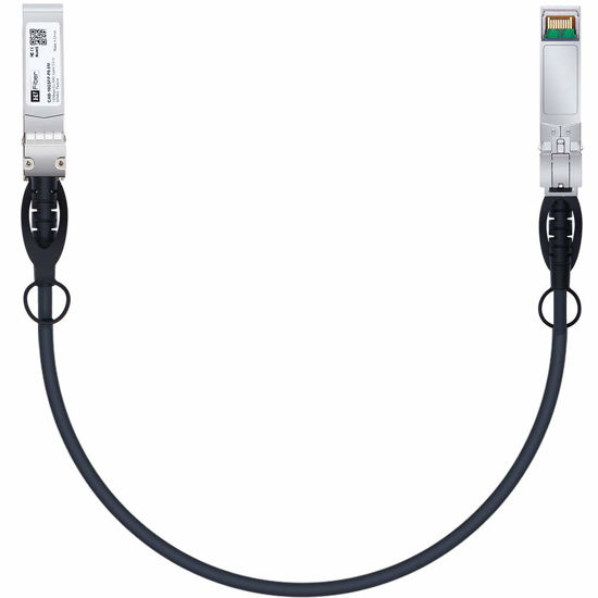Picture of 1.25G SFP Cable, SFP DAC, 0.25-Meter(0.8ft), 1GBASE-CU Passive Direct Attach Copper Twinax Cable for Cisco SFP-H1GB-CU0.25M, Meraki, Ubiquiti,UniFi, Mikrotik, Fortinet, Netgear, D-Link and More