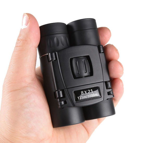 Picture of 8x21 Compact Binoculars for Bird Watching, Mini Small Binoculars for Adults Teens, Full Optical Binoculars for Opera Hiking Hunting Travel Concert Gift(Black)