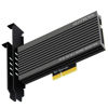 Picture of GLOTRENDS PA15 M.2 NVMe to PCIe 4.0 X4 Adapter for M.2 NVMe SSD, Extra Large Aluminum Heatsink, Regular and Low-Profile Bracket (Black)