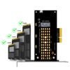 Picture of GLOTRENDS PA15 M.2 NVMe to PCIe 4.0 X4 Adapter for M.2 NVMe SSD, Extra Large Aluminum Heatsink, Regular and Low-Profile Bracket (Black)