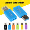 Picture of VizGiz 6 Pack Micro SD Card Reader SDXC TF USB 2.0 T-Flash MicroSD TransFlash Memory Card Reader Adapter Writer Mini Ice Cool for Android Phone Camera PDA MP3 MP4 PC Mac Tablet TV Box
