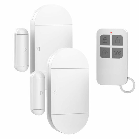 Picture of Door Window Pool Alarm with Remote Control,2Pack 130dB Wireless Magnetic Sensor Anti-Theft Door Alarms for Kids Safety Home Store Garage Apartment Business Security