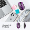 Picture of TECKNET Rechargeable Wireless Mouse,USB-A Silent Mouse, Quiet Click, 6 Adjustable 4800 DPI, Cordless Computer Mouse, Ergonomic Mouse for Laptop, 6 Buttons 2.4G Mouse for Chromebook, Ergo Grip - Purple