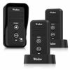 Picture of Wuloo Wireless Intercom Doorbells for Home Classroom, Intercomunicador Waterproof Electronic Doorbell Chime with 1/2 Mile Range 3 Volume Levels Rechargeable Battery (Black, 1&2)