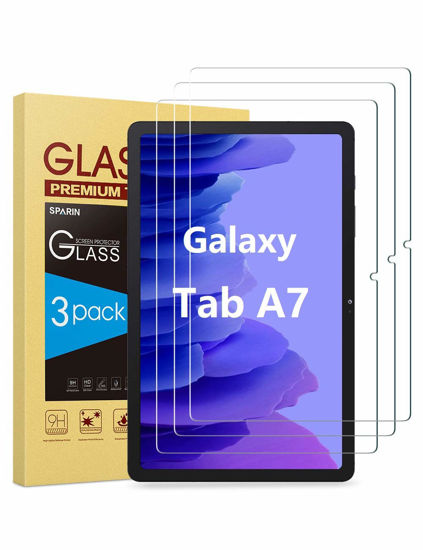 Picture of SPARIN 3 Pack Screen Protector for Samsung Galaxy Tab A7 2020 10.4 Inch (SM-T500/SM-T503/SM-T505/SM-T507), 9H Tempered Glass Anti-Scratch