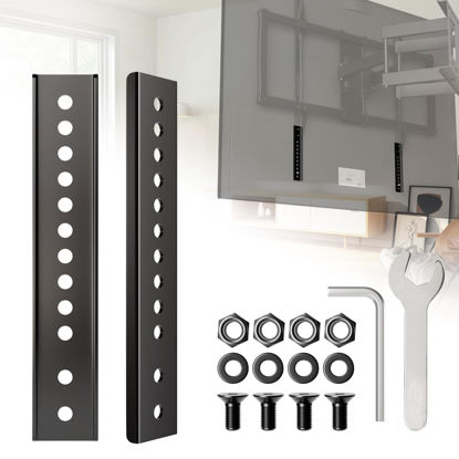 Picture of Gadgetzan TV Mount Extender,TV Mount Extension Bracket Kit Designed for Low Vesa Pattern TV’s,Fits Most Vesa Mounts and TV Ceiling Mount,Steel TV Wall Mount Extension Bracket Plate- 2 Pcs(Black)