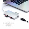 Picture of Satechi USB C Hub Multiport Adapter V2 - USB C Dongle - 4K HDMI (60Hz), 60W USB C Charging, GbE, SD/Micro Card Readers, USB 3.0 - USBC Hub for MacBook Pro/Air M1 M2 - Silver