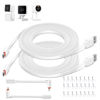Picture of LFFW 20 FT Camera Extension Cable for Wyze Cam v3/v4, Wyze Cam Pan v3, Wyze OG, Wyze Cam v3 Pro, Long Micro USB Cable (Not for Battery Cam) - Flat Wyze Camera Cord with L-Shaped Connector(2 Pack)