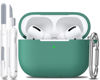 Picture of R-fun Compatible with AirPods Pro Case with Keychain,Full Protective Silicone Skin Accessories for Women Men Girl Compatible with Apple 2019 Latest AirPods Pro Case,Front LED Visible,Pine Green