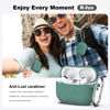 Picture of R-fun Compatible with AirPods Pro Case with Keychain,Full Protective Silicone Skin Accessories for Women Men Girl Compatible with Apple 2019 Latest AirPods Pro Case,Front LED Visible,Pine Green