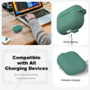 Picture of R-fun Compatible with AirPods Pro Case with Keychain,Full Protective Silicone Skin Accessories for Women Men Girl Compatible with Apple 2019 Latest AirPods Pro Case,Front LED Visible,Pine Green