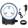 Picture of 144 64 LED Ring Light Illuminator for Stereo Microscope, White Adjustable Ring Light Lamp for Industry Monocular Binocular Trinocular Soldering Stereo Repairing Microscope Video Camera (144 LED)