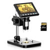 Picture of Hayve 4.3'' IPS Coin Microscope, 1000X Magnification Digital Microscope for Adults，Coin Collection Supplies with 8 Adjustable LEDs，Windows Compatible，32GB TF Card