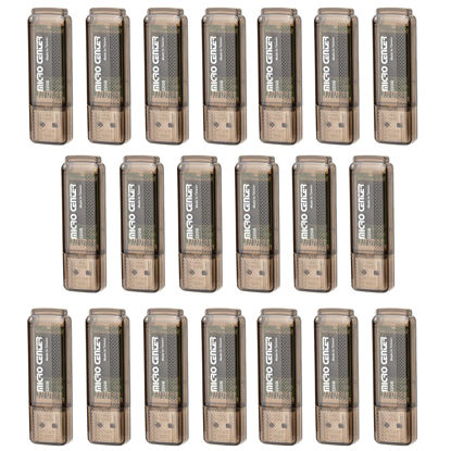 Picture of INLAND Micro Center Super Speed 20 Pack 32GB USB 3.0 Flash Drive Memory Stick Thumb Drive Data Storage Jump Drive Bulk, Much Faster Than USB2.0 Flash Drive, Brown