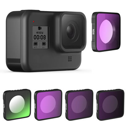 Picture of LENSKINS 4 Pack ND Filters ND8 ND16 ND32 CPL for GoPro Hero 12, Hero11, Hero10, Hero 9 Black, HD Optical Glass Neutral Density and Circular Polarizer Lens Filter Kits, Action Camera Filter