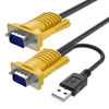 Picture of MT-VIKI 2-in-1 USB VGA KVM Cable for USB KVM Switch VGA (16ft 2pakcs)