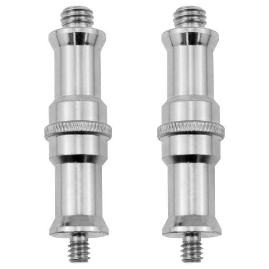 Picture of Dsjnf Adaptor for hot/Cold Boots for Film Room Light Stand Ball Head Camera Screw adapters Wireless Flash receivers 1/4 to 3/8 inch Metal External Screw converters Threaded Jack monopod 2pcs