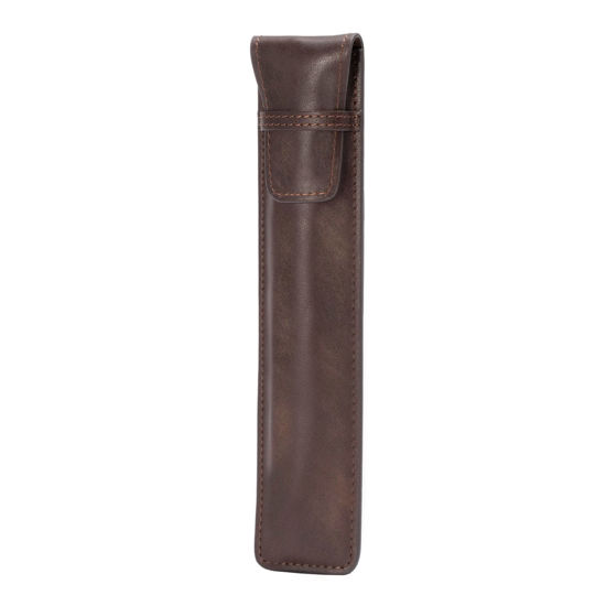 Picture of TORRO Pencil Sleeve Compatible with Apple Pencil Pro/USB-C / 1st / 2nd Generation - Genuine Leather Apple Pencil Case with Microfiber Lining (Dark Brown)