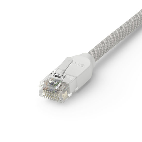 Picture of Amazon eero CAT6a Ethernet cable | Supports 10 gigabit+ speeds | 3 foot | 1-pack | Arctic White