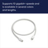 Picture of Amazon eero CAT6a Ethernet cable | Supports 10 gigabit+ speeds | 3 foot | 1-pack | Arctic White