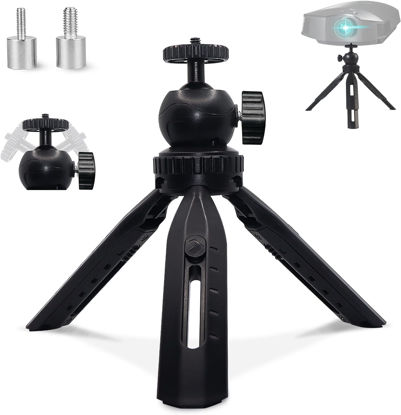 Picture of Mini Projector Stand, Mini Projector Tripod Mount Compatible with DR.J, DBPOWER, Anker, PVO, Artlii, LoongSon, AuKing, ClokoWe, VOPLLS and Most Mini Projectors (Black, Upgraded)