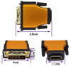 Picture of AAOTOKK DVI to HDMI Converter Aluminum Alloy Shell Bi Directional DVI-D (24+1)Male to HDMI Female Adapter Support 1080P, 3D for TV Box,Blu-ray,Computer,Desktop,Laptop,Monitor,Projector(2-Pack/Orange)