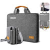 Picture of Laptop Case 15.6 Inch Briefcase Military-Grade Protection with Detachable Belt Bag, Compatible All Model of 15-16 Inch MacBook Pro and Most Popular 15.6 Inch Notebooks Chromebooks (Gray Black)