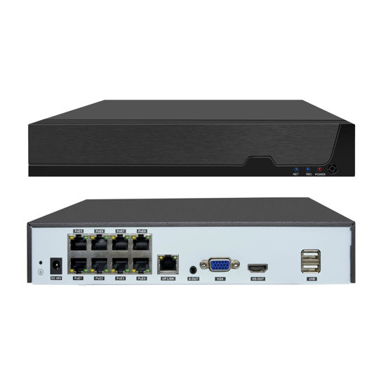 Picture of Tennoz 8 Channel 12MP PoE Network Video Recorder NVR, 8 Port H.265 NVR Support 12MP/6K/4K/8MP/5MP/3MP/1080P PoE Camera, Remote Access, Motion Alarm, 24/7 Recording, Smart Playback, No Hard Disk Drive