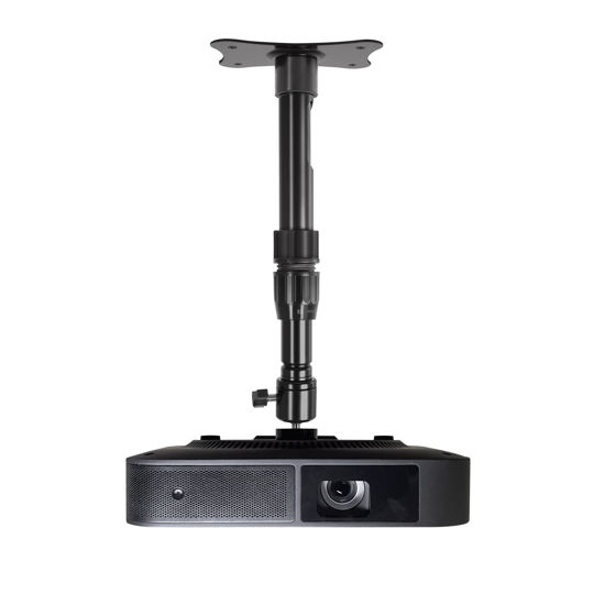 Picture of Homcine Mini Projector Ceiling Wall Mount Adjustable Height 16.5 to 27.5 inches with 360°Rotatable 11 Lbs Load Small Projector Holder 1/4 inch Mounting Bracket Hanger Stand