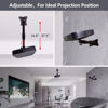 Picture of Homcine Mini Projector Ceiling Wall Mount Adjustable Height 16.5 to 27.5 inches with 360°Rotatable 11 Lbs Load Small Projector Holder 1/4 inch Mounting Bracket Hanger Stand