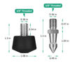 Picture of Rigych 6 Pcs Tripod Spike Feet 3/8-16 Thread Rubber Feet Universal Anti-Slip & Stainless Steel Spike Tripod Feet, Tripod Feet Replacement Parts