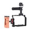 Picture of Andoer Camera Rig Stabilizer Aluminum Alloy for Sony A7IV/ A7III/ A7II/ A7R III/ A7R II/ A7S II -Includes Mini Monitor Mount, Camera Cage, Top Handle, and Wooden Grip