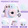 Picture of CAIYOULE Silicone Case for Fujifilm Instax Mini 12 Camera, Protective Case for Instax Mini 12 with Adjustable Shoulder Strap - Light Gradient