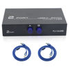 Picture of QIANRENON Printer Sharing Switch, 2-Port USB 2.0 Switch Adapter for USB Device Port Sharing Between 2 Computers (2 Switch),with 2 Pack USB 2.0 Male Cable