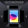 Picture of Peslv 4 Way Magnetic Privacy Screen Protector for iPad 10th Gen 2022 (10.9 Inch), Removable 360 Degree Spy Private Black Security Filter