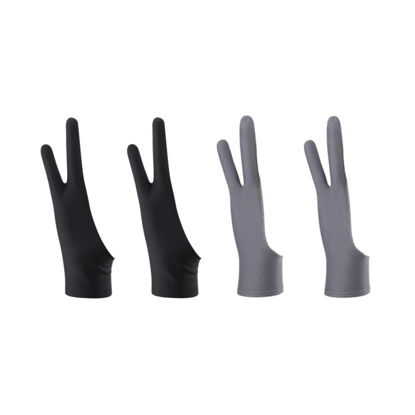 Picture of 4 Pack Artist Gloves for Drawing Tablet Free Size with Two Fingers for Graphics Pad Painting Good for Right or Left Hand - 3.15 x 8 inch