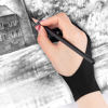 Picture of 4 Pack Artist Gloves for Drawing Tablet Free Size with Two Fingers for Graphics Pad Painting Good for Right or Left Hand - 3.15 x 8 inch