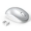 Picture of seenda Wireless Mouse, 2.4G Noiseless Mouse with USB Receiver Portable Computer Mice for PC, Tablet, Laptop and Windows/Mac/Linux (White & Silver)