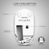 Picture of seenda Wireless Mouse, 2.4G Noiseless Mouse with USB Receiver Portable Computer Mice for PC, Tablet, Laptop and Windows/Mac/Linux (White & Silver)