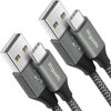 Picture of etguuds 4ft USB A to USB C Cable 3A Fast Charging, 2-Pack USB A to USB Type C Charger Cord for iPhone 16 15 Pro/Pro Max/Plus, for Samsung Galaxy S24 S23 S22 S21 S20 S10 A55 A54 Flip Note, Moto, Gray