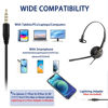 Picture of Arama Cell Phone Headset with Mic Noise Canceling, 3.5mm Wired Headset for iPhone Samsung PC iPad, Computer Headset for Skype for Business Office, Clear Chat, Universal Connection