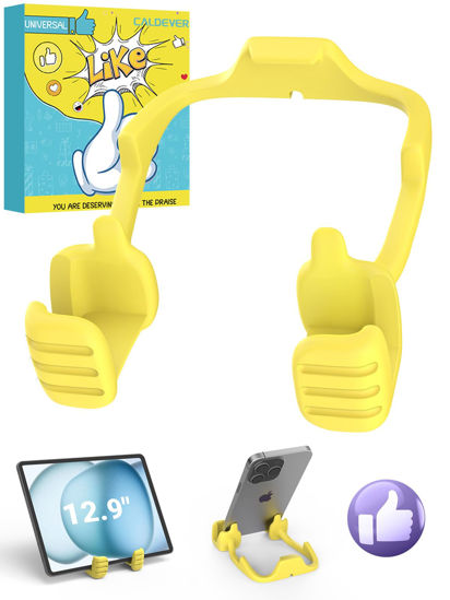 Picture of Stocking Stuffers for Teens Girls Gifts for Kids Boys Tablet Stand for iPad: Cell Phone Stand Holder for Desk Universal Compatible Thumbs Up Lazy Phone Stand for iPhone iPad Accessories Women Gift