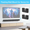 Picture of notiela Metal Soundbar Mount for Sonos Arc Wall Mount Black - Floating Wall Mount for Sonos Arc Mount Under TV Easy to Install Mounting Bracket for Sonos Arc Sound Bar Mount
