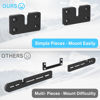 Picture of notiela Metal Soundbar Mount for Sonos Arc Wall Mount Black - Floating Wall Mount for Sonos Arc Mount Under TV Easy to Install Mounting Bracket for Sonos Arc Sound Bar Mount
