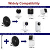 Picture of 50ft Power Cord for Wyze Cam v4,Wyze Cam Pan v3,Wyze OG,Wyze Cam v3 Pro Security Cameras - 15m Long Flat Extension Micro USB Charging Cable with L-Shaped Short Adapter and 18W Fast Charger, Black