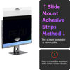 Picture of Privacy Screen Adhesive Strips and Slide Mount Tabs for Laptop Computer Monitor, Privacy Screen Slide Mount Tabs *2, Privacy Screen Adhesive Strips *2, 1pcs Microfiber Cloth, 2pcs Screen Cleaning Kit
